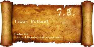 Tibor Botond névjegykártya